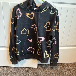 Kids Heart and Bow Print Hoodie